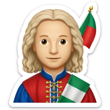 antonio vivaldi italian flag sticker