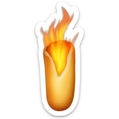 French baguette burn sticker