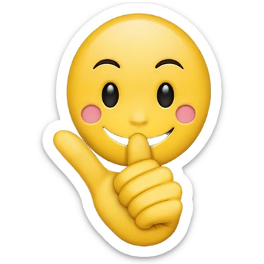 Smile face emoji with middle finger sticker