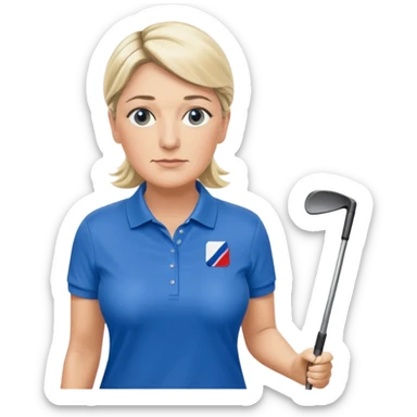 Marine Le Pen qui fait du golf  sticker