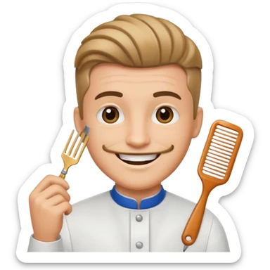 Barber with comb




 sticker