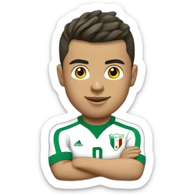 Ronaldo with a tee-shirt algeria sticker