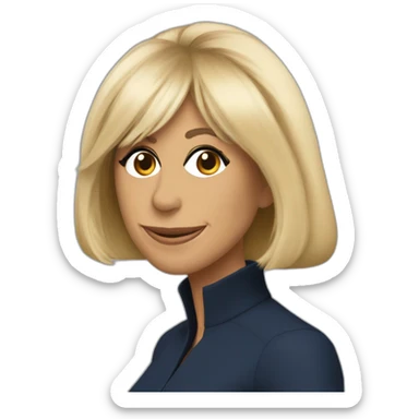 brigitte macron en singe sticker