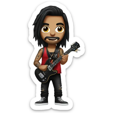 Tattoed Rockstar with Black hair sticker