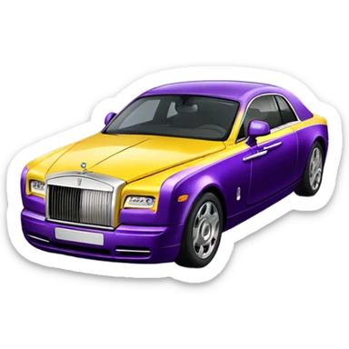 Purple and yellow Rolls-Royce sticker