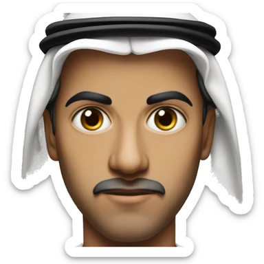 photorealistic Faisal of Saudi Arabia serious sticker
