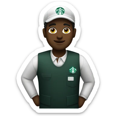 Black Starbucks worker sticker