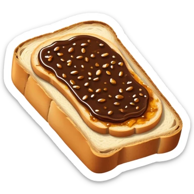 slice of bread with a spread of vegemite sticker