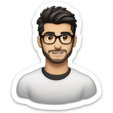 zayn malik with spectacles sticker