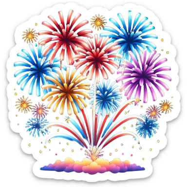 fireworks in the sky sticker