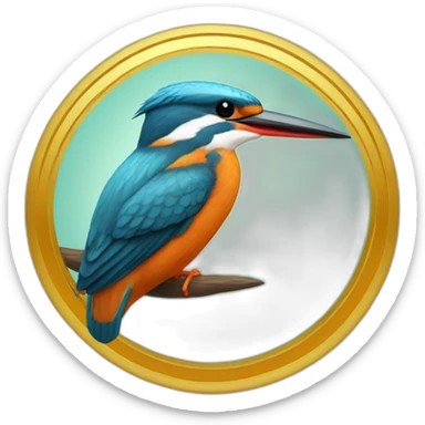 kingfisher trading bitcoin sticker