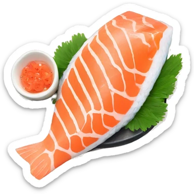 Salmon sashimi sticker