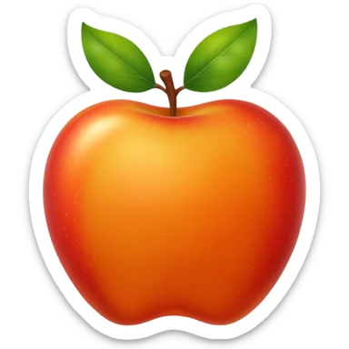 Orange, Apricot, Apple Fruit sticker