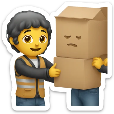 person collect box sticker