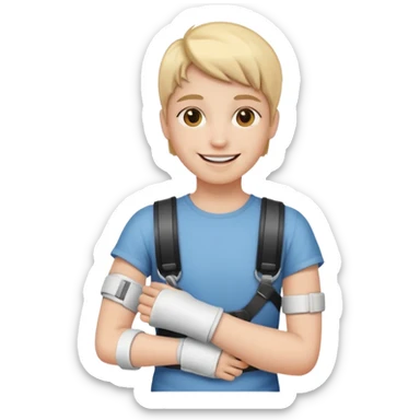 Ich fühle mich fröhlich, weil ich taglich positive Lust habe. Außerdem habe ich gestren Unfall gemacht. Uhhh aber … ich bin stark 💪🏼🦿🦾 sticker