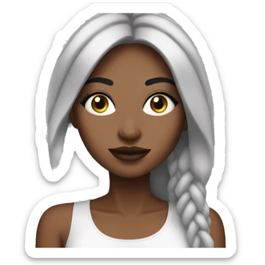 City girl with long eyelash and long nails sticker