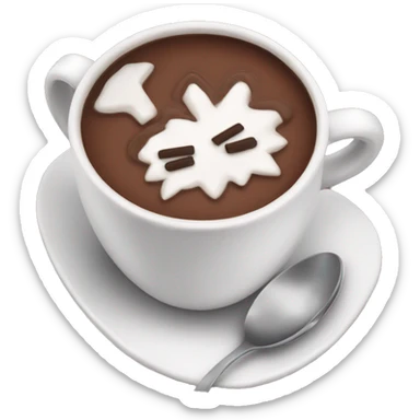 Hot chocolate sticker