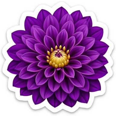 Purple dahlia flower sticker