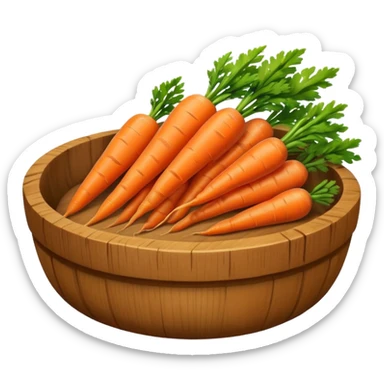 carrots in bowl sticker