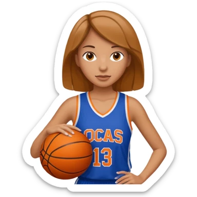 woman basketball sticker