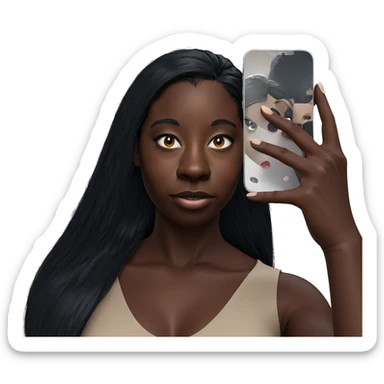 selfie of dark-skinned girl sticker