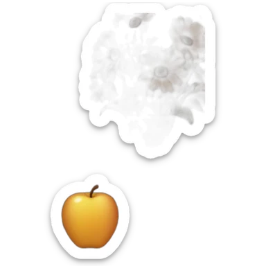 a stack of books and flowers on top and sunset in background sticker