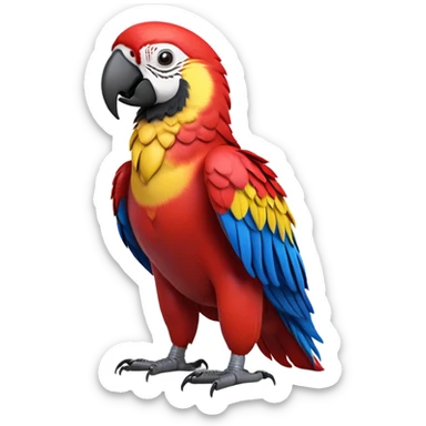 cinematic-macaw-realistic-full-body-standing-emoji,-vibrant-feathers-glowing-with-rich-reds,-blues,-and-yellows,-head-tilted-dramatically,-curved-black-beak-gleaming,-piercing-dark-eyes-exuding-confidence,-simplified-yet-realistic-focused-features,-highly-detailed,-glowing-with-an-almost-sarcastic-glow

 sticker