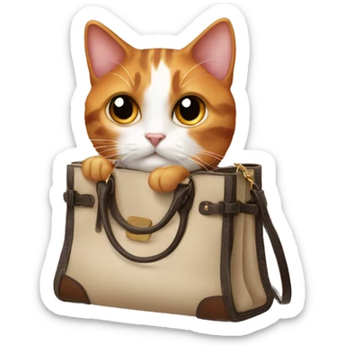 calico cat in the birkin bag sticker