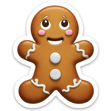 Cute Gingerbread man sticker
