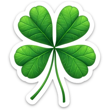 5 leaf clover sticker