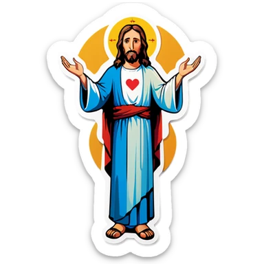 Jesus with love sticker