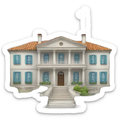 mansion con bandera de argentina sticker