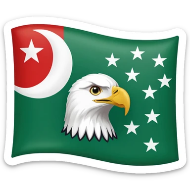 Tschetschenien Flagge sticker