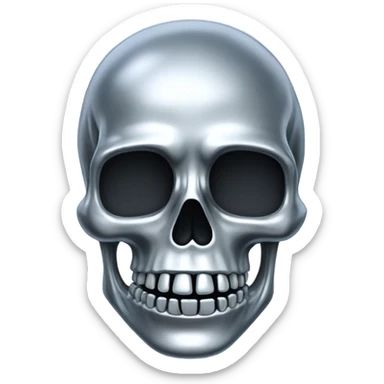 Skeleton made out of chrome sticker