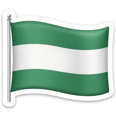 Bandera franjas verdes y blancas  sticker