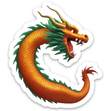 Chinese dragon tail  sticker