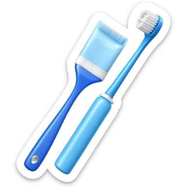 toothpaste and toothbrush sticker