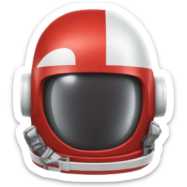 red astronaut helmet sticker