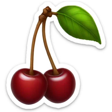 cherry with transparent te sticker