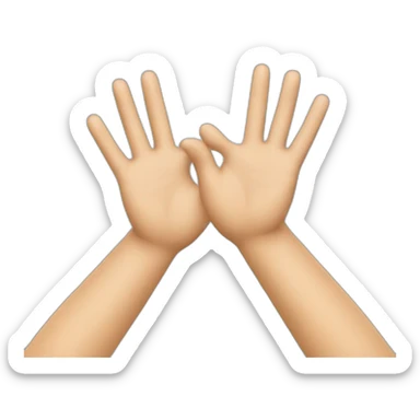 two hands doing a high five neutral emoji sticker