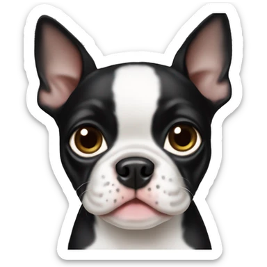 Boston terrier puppy  sticker