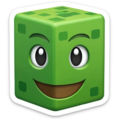 Creami un emoji di un creaper di Minecraft  sticker