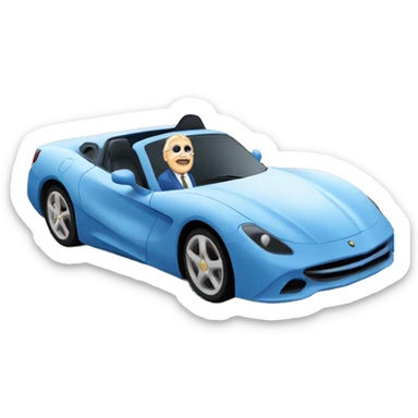 Enzo Bruner white guy driving his blue infinity car￼ sticker