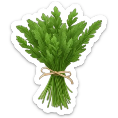 bouquet of green herbs sticker