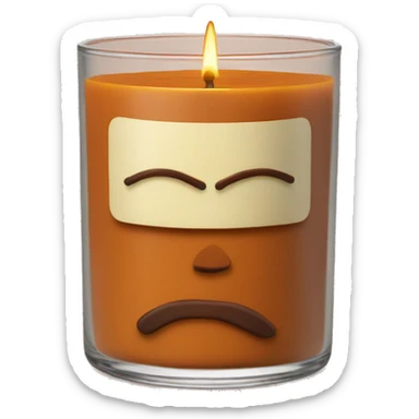 Brown Pumpkin Spice scented candle sticker