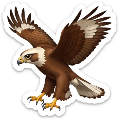 hawk swooping down sticker