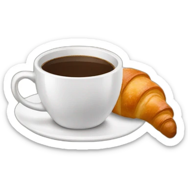 Coffee and French Croissant sticker