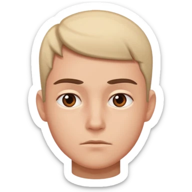 An face looking side eying something sticker