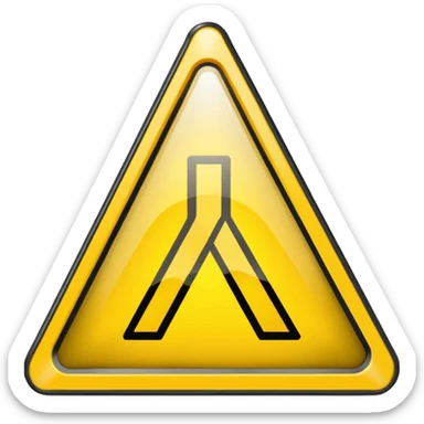 Crosswalk Light icon , Flashing yellow caution. sticker