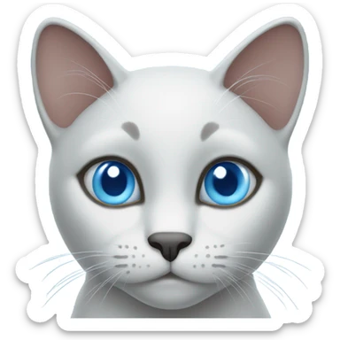 blue  cat  with  blue  eyes sticker